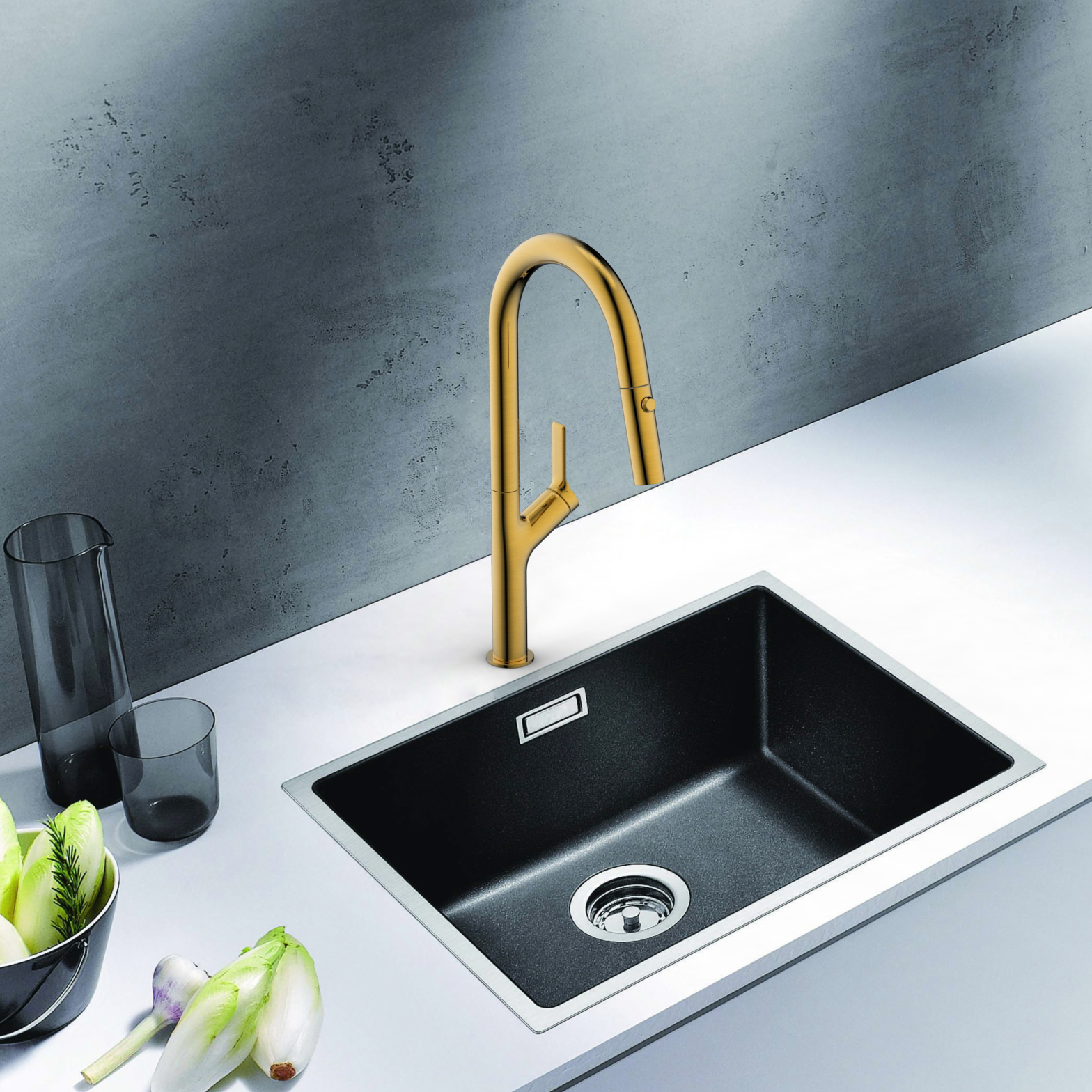 Rose Gold Faucet Single Handle Kitchen Sink Mixer Tap Pull Down Sprayer Kitchen Faucets