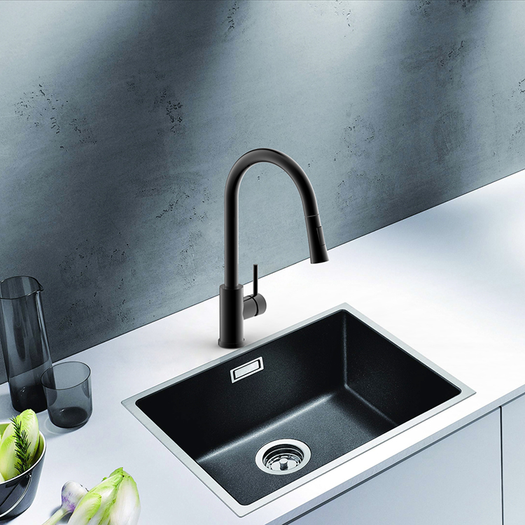 Hot Sale 304 Stainless Steel Faucet Single Handle Pull Down Kitchen Taps Black Kitchen Faucet