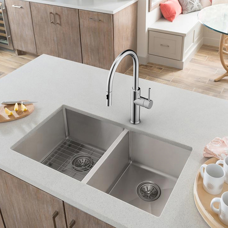 2 Functions Pull Down Kitchen Faucet Single Hole Single Handle Flexible Hose For Kitchen Faucet