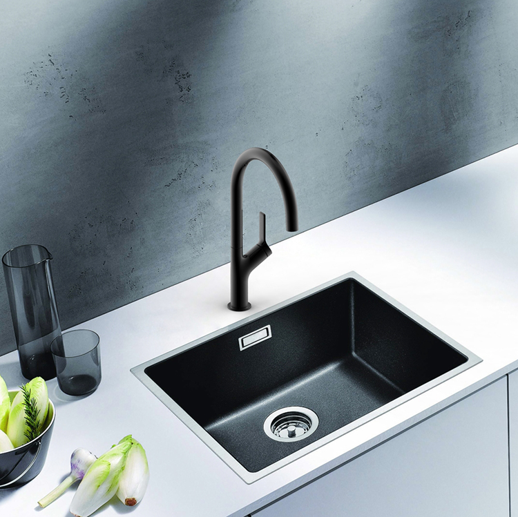 304 Stainless Steel Kitchen Faucet Matte Black 360 Degree Rotation Faucets Hot And Cold Water Kitchen Taps