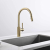 Amazon Hot Sale New Modern Style Pull Down Kitchen Mixer Gold Faucet 304 Stainless Steel Kitchen Tap Mixer Faucets