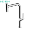 New Design Kitchen Faucet 304 Stainless Steel One Handle Single Hole Mixer Tap Pull Out Kitchen Sink Faucet