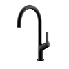 304 Stainless Steel Kitchen Faucet Matte Brushed Black Color 360 Rotating Faucet Single Lever Kitchen Faucet