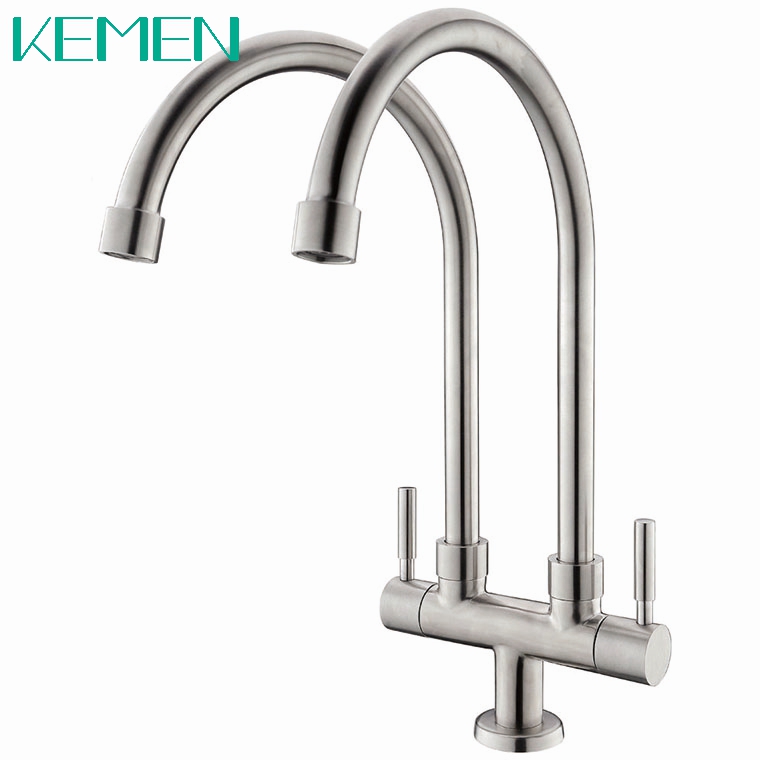 Hot Selling Contemporary 304 Stainless Steel Single Cold Water Tap Kitchen Sink Faucet