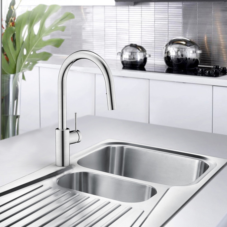 Kitchen Sink Faucet 304 Stainless Steel Hot And Cold Water Mixer Tap Kitchen Pull Down Faucet