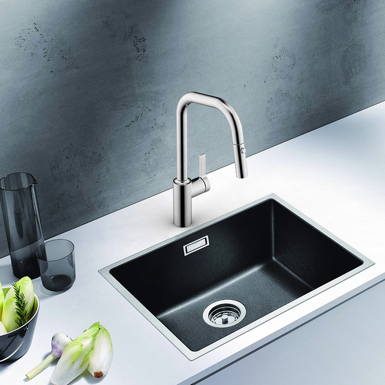 Hot And Cold Water Single Handle Kitchen Faucet 304 Stainless Steel Pull Down Kitchen Faucet