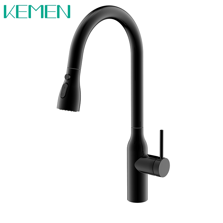 304 Stainless Steel Faucets Black Kitchen Faucets for Hot And Cold Water Pull Down Kitchen Sink Faucets in New Modern Style