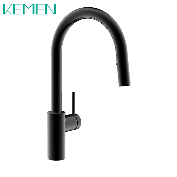 Hot Selling And High Quality Kitchen Mixer Sink Faucets Hot And Cold Water Pull Down Kitchen Faucet In Black