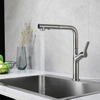 New Modern Style Deck Mounted Stainless Steel Kitchen Faucets with Pull Out Sprayer Brushed Kitchen Mixer