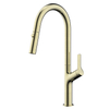 China Factory Contemporary Deck Mounted Faucet Mixer Tap Single Lever Brushed Gold Pull Down Kitchen Faucet