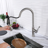304 Stainless Steel Kitchen Water Tap Single Handle Brushed Surface Mixer Tap Pull Down Kitchen Faucet