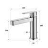 Modern Design Stainless Steel Basin Faucet Single Hole Hot Cold Water Basin Mixer Bathroom Faucet Tap