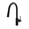 China Hot Sale One-handle Black Faucet High Arc Lead-free Kitchen Tap with Pull Down Spray 304 Stainless Steel Kitchen Faucets
