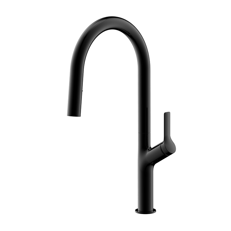 KEMEN Mixer Faucet Single Handle Tap Stainless Steel Black Kitchen Faucet with Pull Down Sprayer