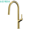2022 New Design Brushed Gold Faucet Stainless Steel 304 Tap Water Pull Down Kitchen Faucet Tap