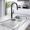 New Design Ultra-thin Handle 304 Stainless Steel Kitchen Faucets Matte Black Faucet Pull Down Kitchen Taps