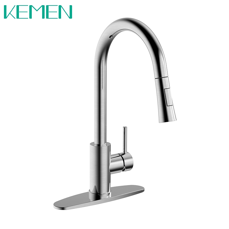 Manufacturer Faucet 304 Stainless Steel Hot Cold Water Kitchen Faucet Pull Down Spray Pull Out Mixer Kitchen Tap