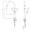 High Quality Single Handle Kitchen Sink Mixer 304 Stainless Steel Faucet Pull Down Kitchen Faucet