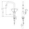 Modern Style 304 Stainless Steel Kitchen Sink Water Tap Black Color Pull Down Kitchen Faucet