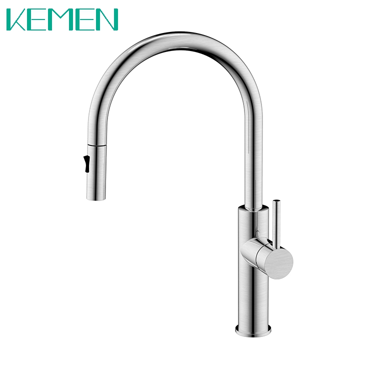 China Hot Sale SUS 304 Sink Faucet Hot And Cold Water Pull Down Kitchen Faucet With Sprayer